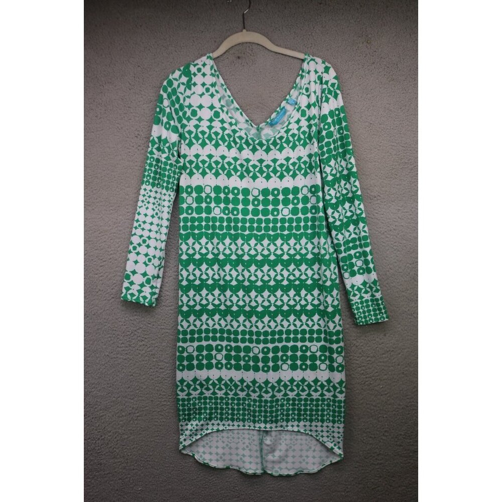 Tori Richard Honolulu Long Sleeve Hi Lo Hawaiian Dress-Size Small-Silky